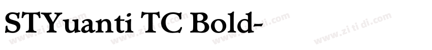STYuanti TC Bold字体转换